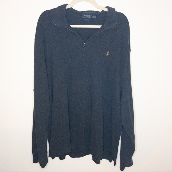 Polo Ralph Lauren Estate Rib Knit 3/4 Zip Pullover Sweater - Picture 1 of 5
